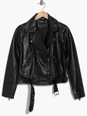 Faux Leather Moto Jacket